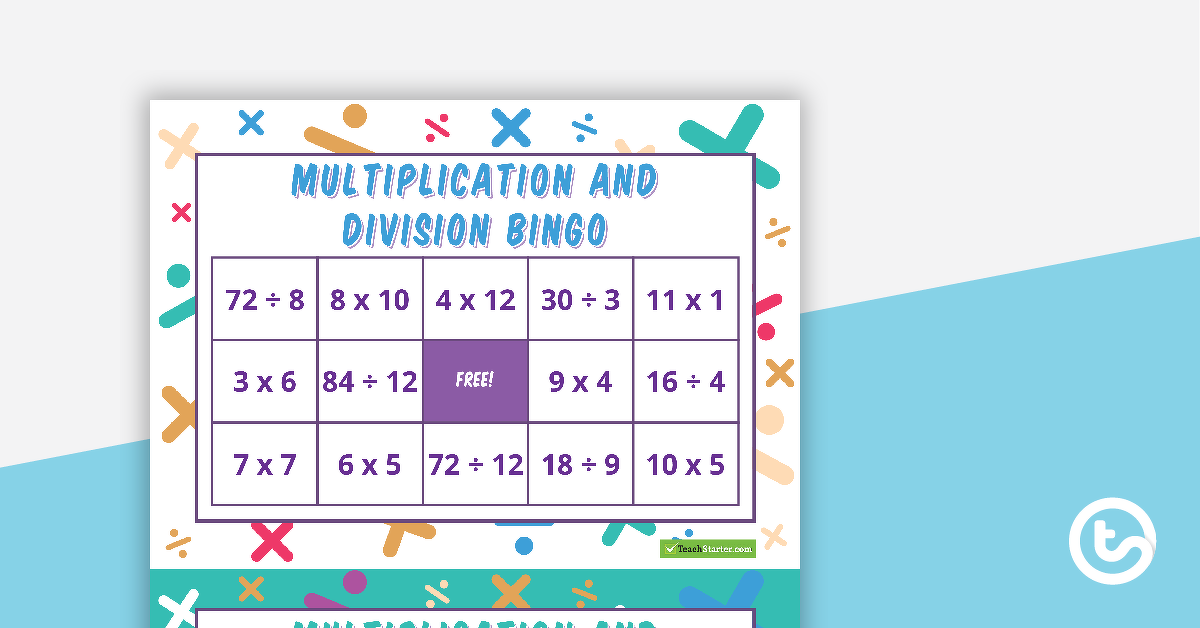 Preview image for Multiplication and Division - Bingo Game - V2 - teaching resource