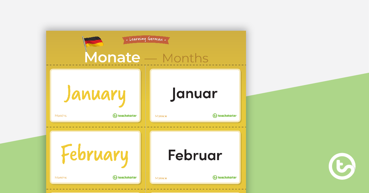 Preview image for Months – German Language Flashcards - teaching resource