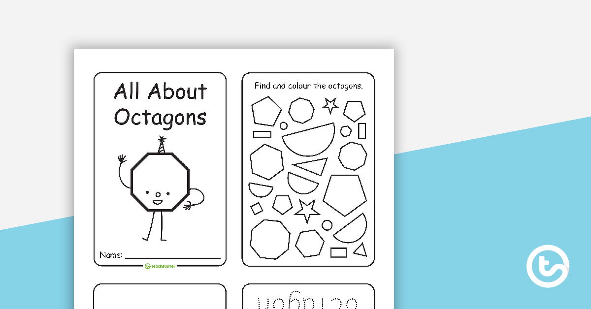 Preview image for All About Octagons Mini Booklet - teaching resource