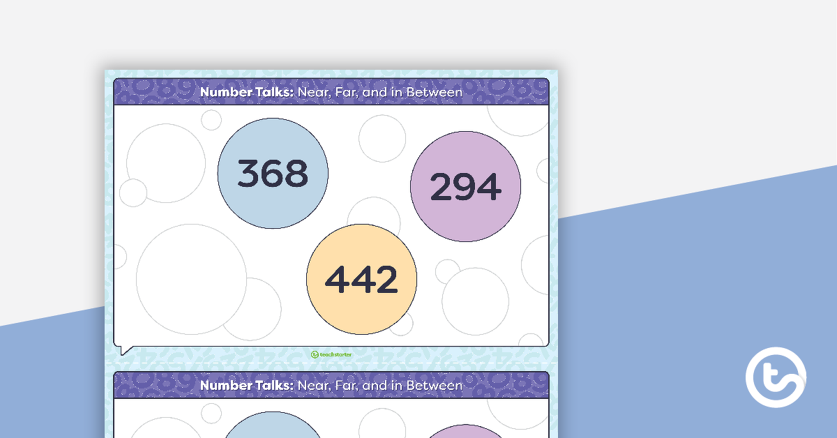 预览图像for Number Talks - Near, Far, and in Between Task Cards - teaching resource