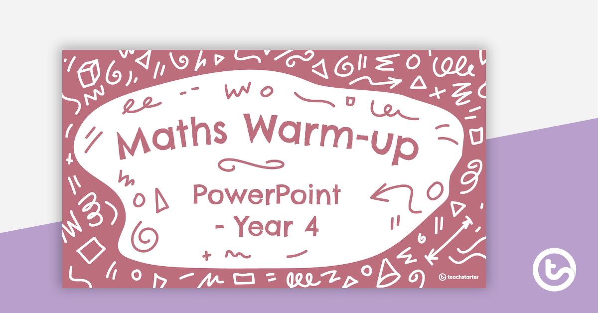 预览数学热身图像交互式PowerPoint  -  4年 - 教学资源