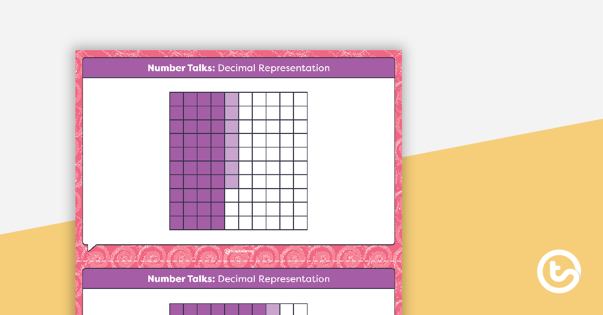 Preview image for Number Talks - Decimal Representation Task Cards - teaching resource