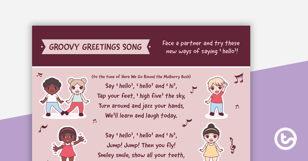 Preview image for Groovy Greetings Song - teaching resource