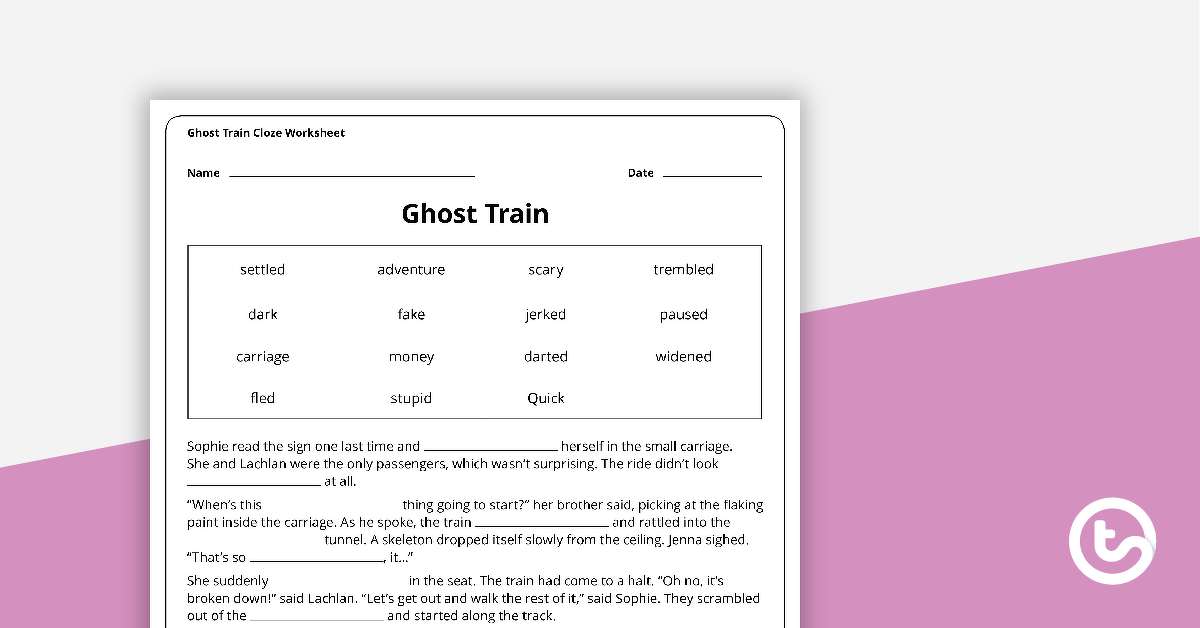 《幽灵列车》完形填空教学资源预览图