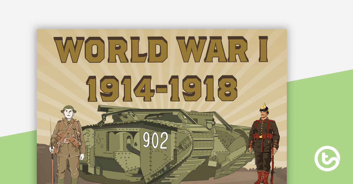 Preview image for World War One - WWI Posters and Borders - teaching resource