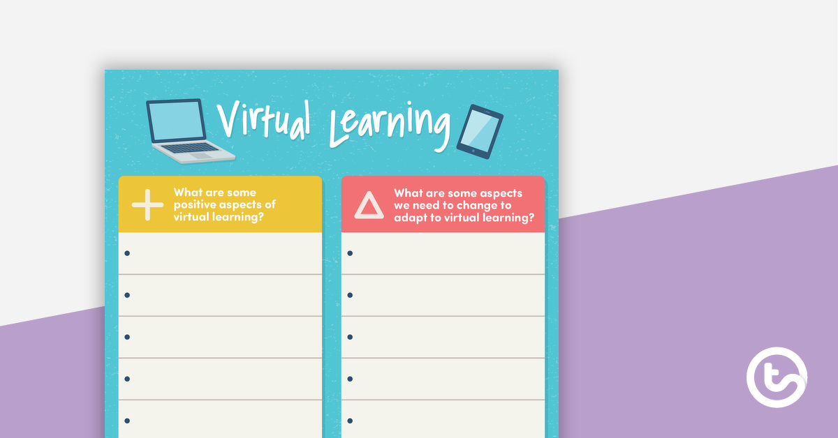 Preview image for Virtual Learning – Plus/Delta Chart - teaching resource