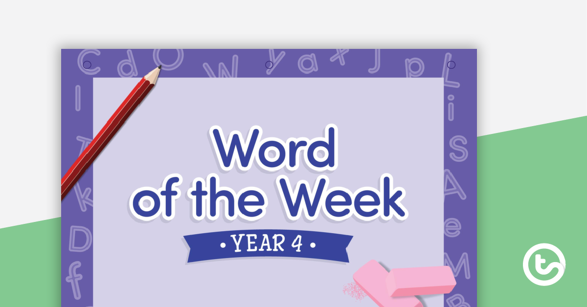 Preview image for Word of the Week Flip Book - Year 4 - teaching resource