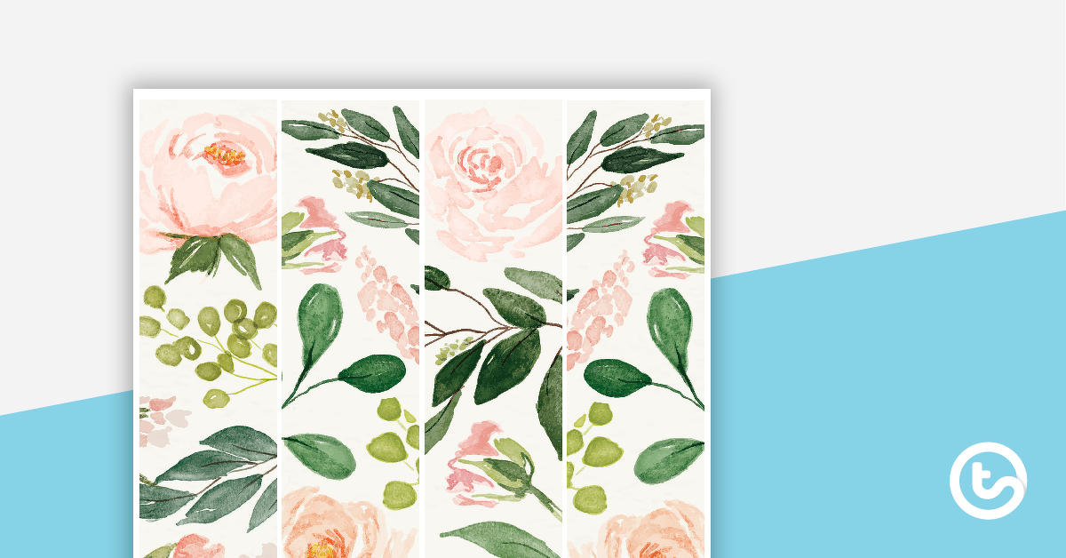 Preview image for Blush Blooms - Border Trimmers - teaching resource