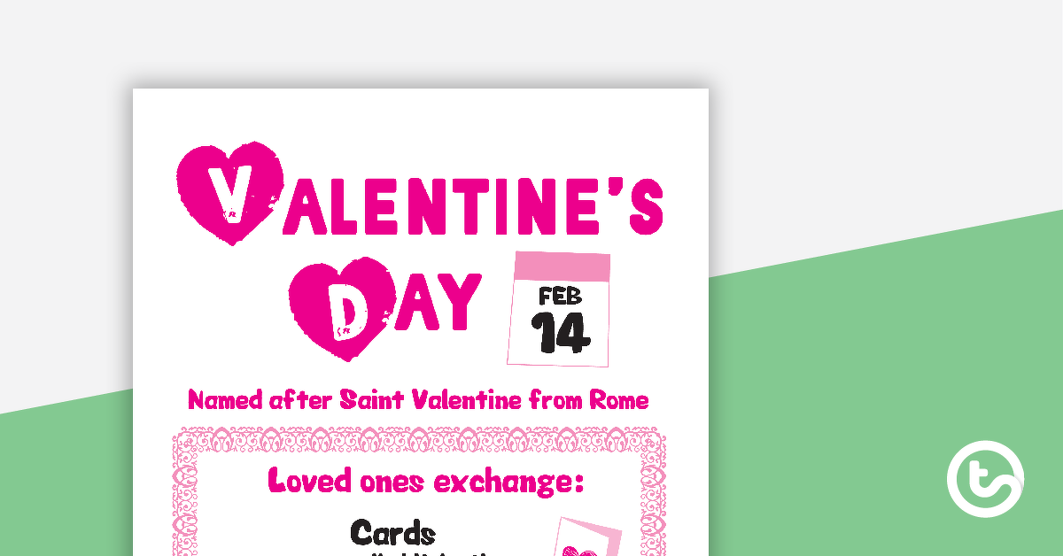 Preview image for Valentine's Day Information Page - teaching resource