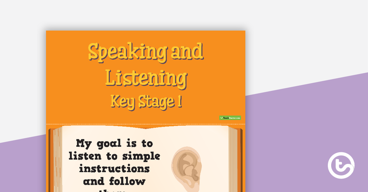 Preview image for Goals - Speaking and Listening (Key Stage 1) - teaching resource