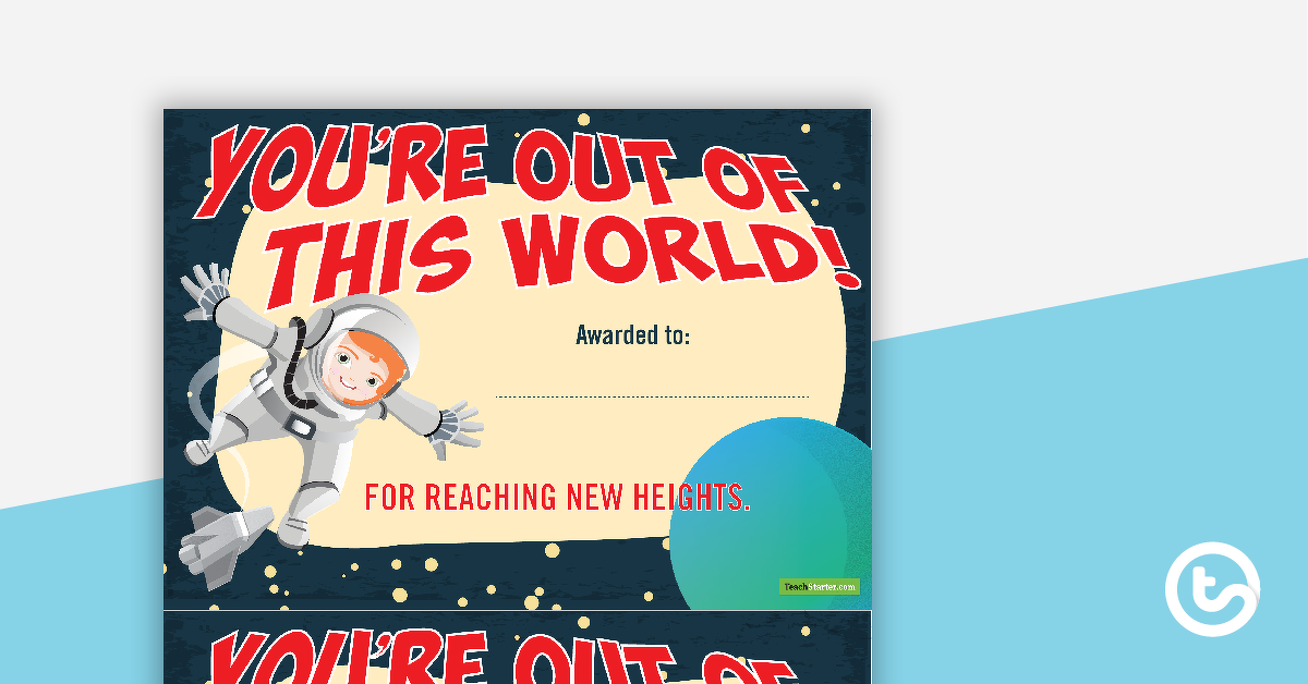 Preview image for You're out of this World Certificates - teaching resource