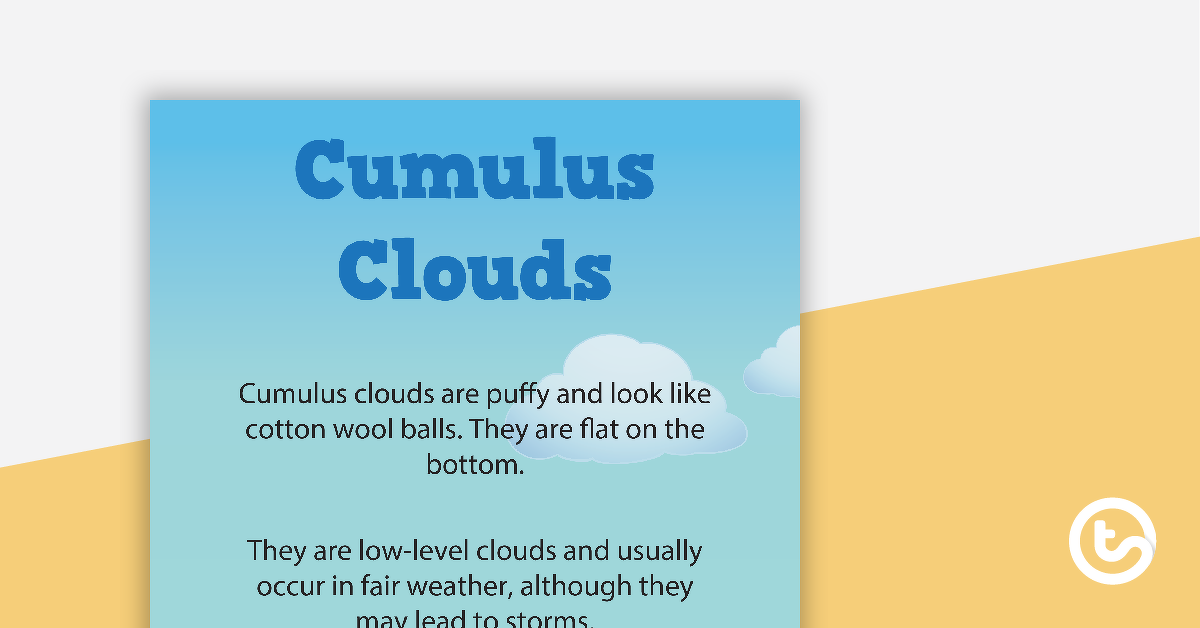云类型的预览图像 - 个人海报 - 教学资源