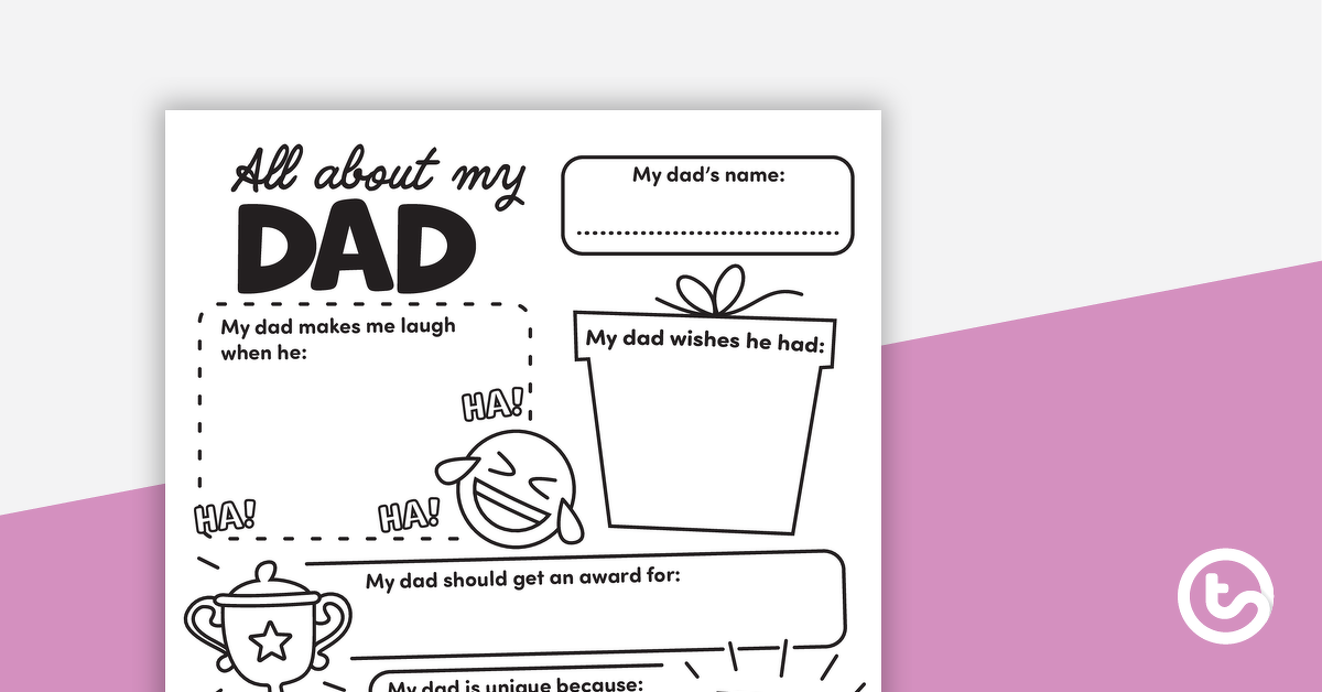Preview image for All About My Dad – Worksheet - teaching resource