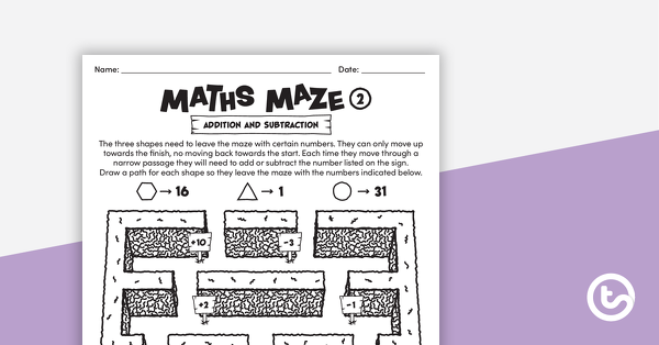 Thumbnail of Maths Mazes (Addition and Subtraction) - teaching resource