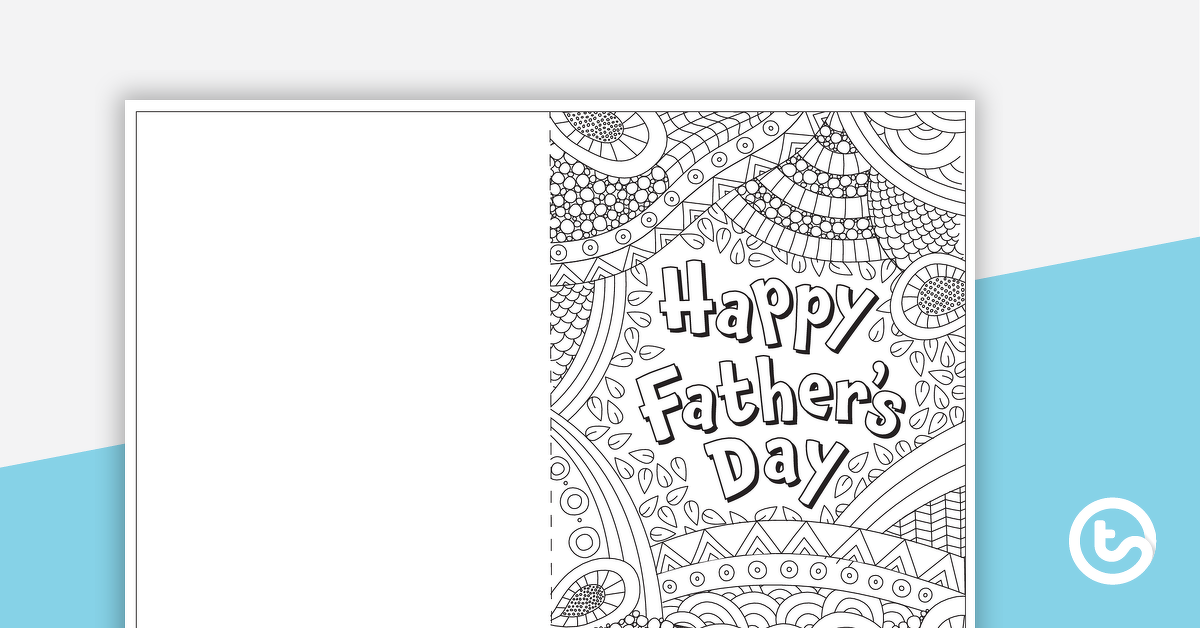 预览图像Father's Day Card – Mindful Colouring - teaching resource