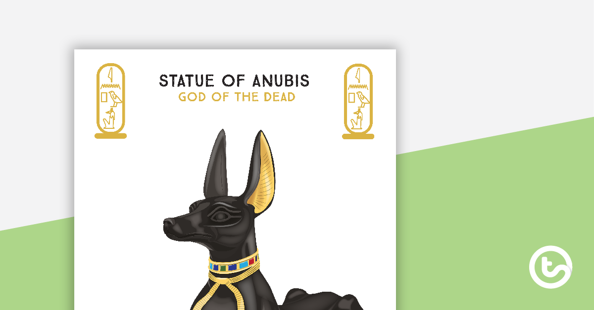 预览图像的阿努比斯雕像-死亡之神海报-教学资源
