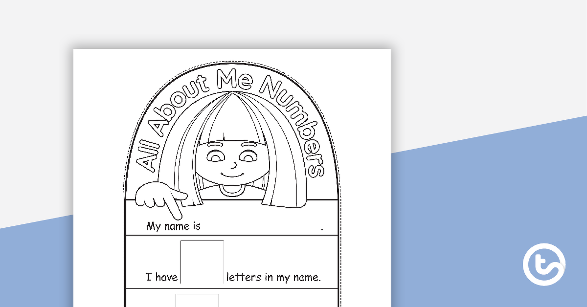 Preview image for All About Me Numbers Concertina - teaching resource