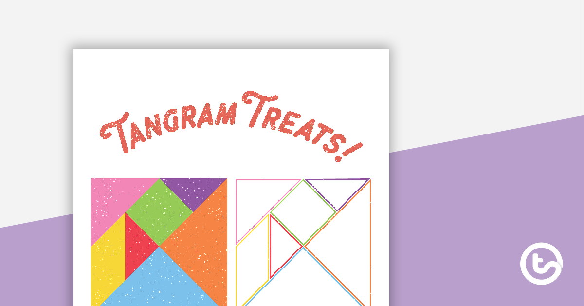 Preview image for Tangram Treats - Low Colour Task Cards and Templates - teaching resource