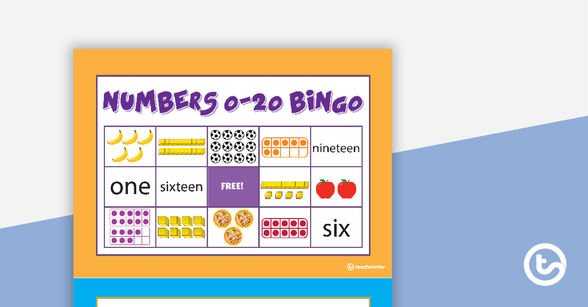 Preview image for Numbers 0-20 Bingo - teaching resource
