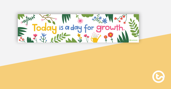 Preview image for Growth Affirmation Display Banner - teaching resource