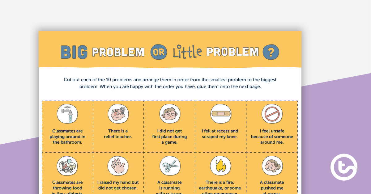 Preview image for Big Problem or Little Problem? – Sorting Activity - teaching resource