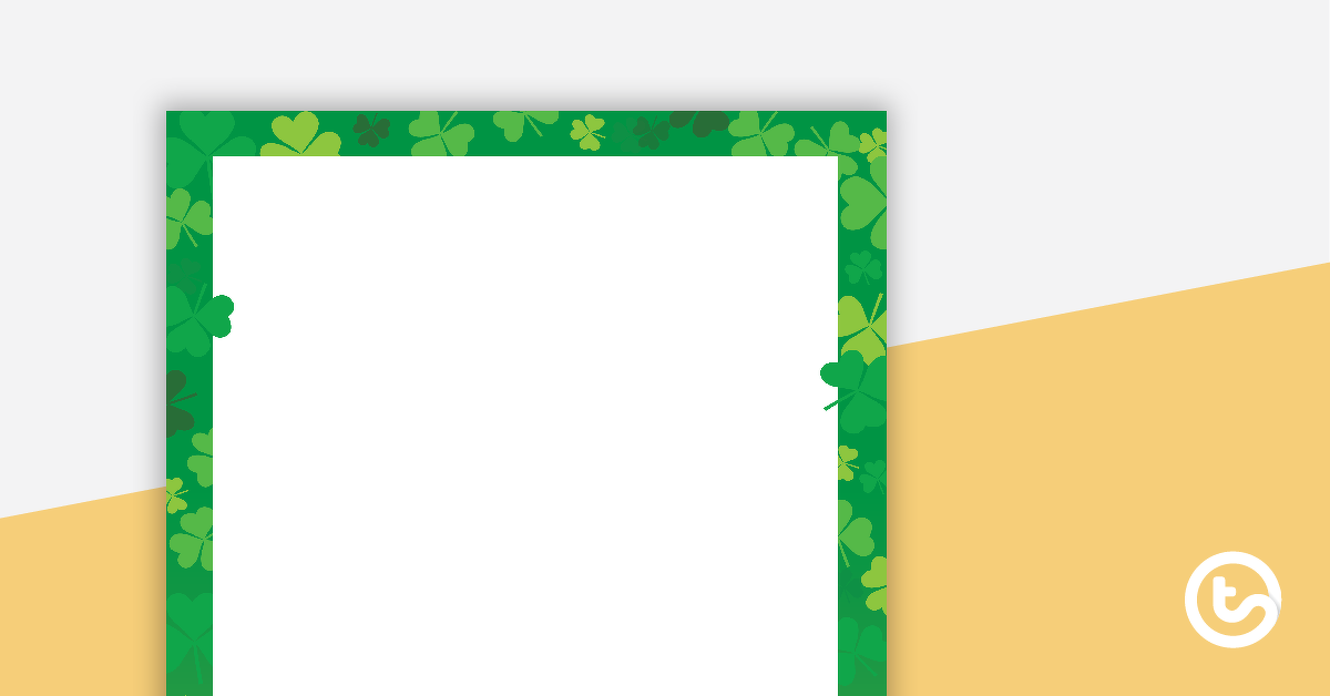 Preview image for Saint Patrick's Day Page Border - teaching resource