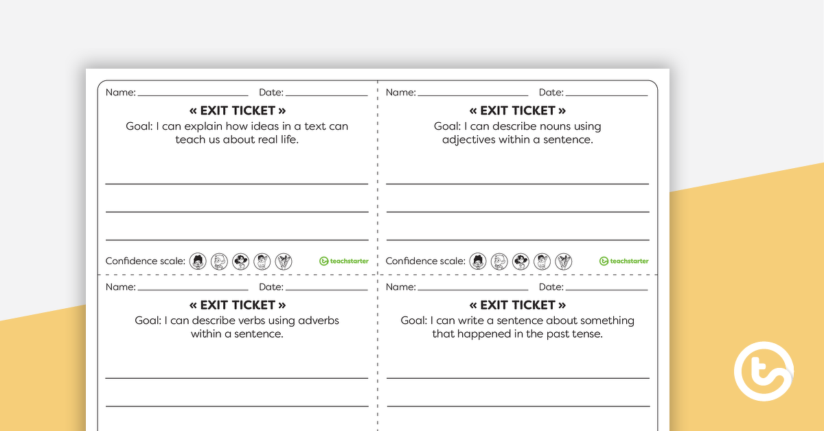 Preview image for Year 3 Literacy Exit Tickets – Worksheets - teaching resource