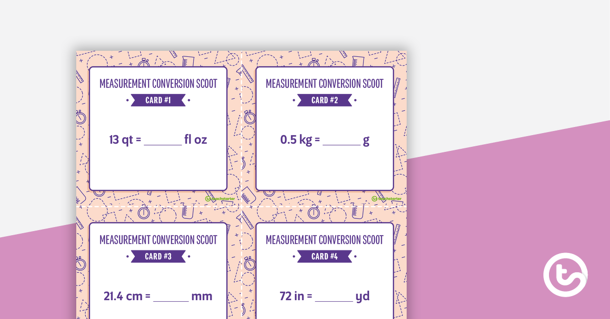 Preview image for Measurement Conversion Scoot Game - teaching resource