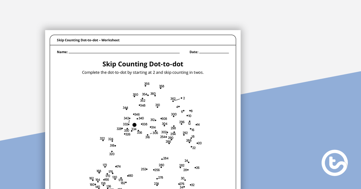 为复杂的Dot-to-dot——跳过Counti预览图像ng by Twos (Seahorses) – Worksheet - teaching resource