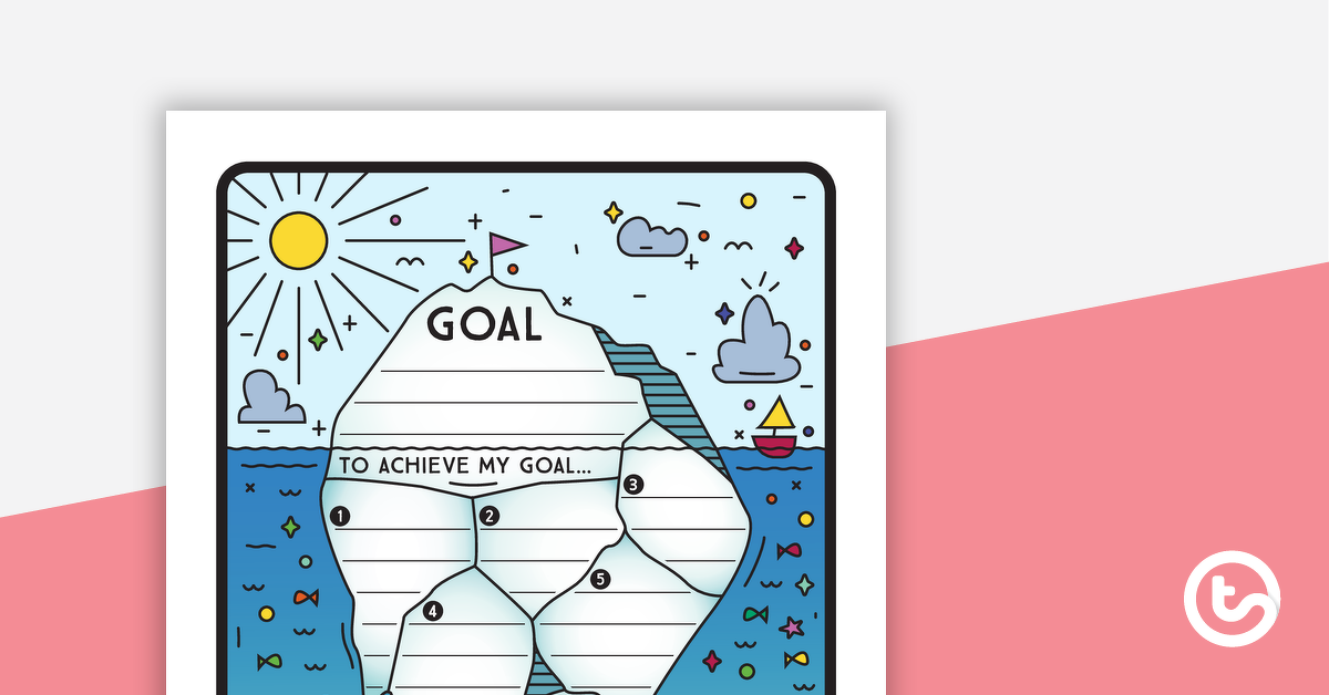 Preview image for Goal Setting Template (Iceberg) - teaching resource