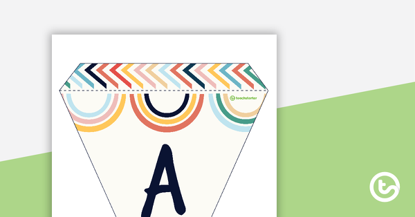 Preview image for Geometric Boho - Letters and Numbers Bunting - teaching resource