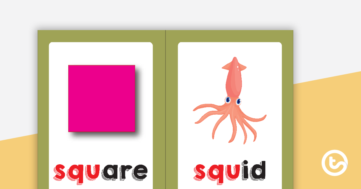 Squ Blend抽认卡的预览图像 - 教学资源