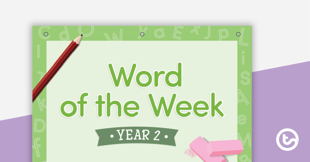 Preview image for Word of the Week Flip Book - Year 2 - teaching resource