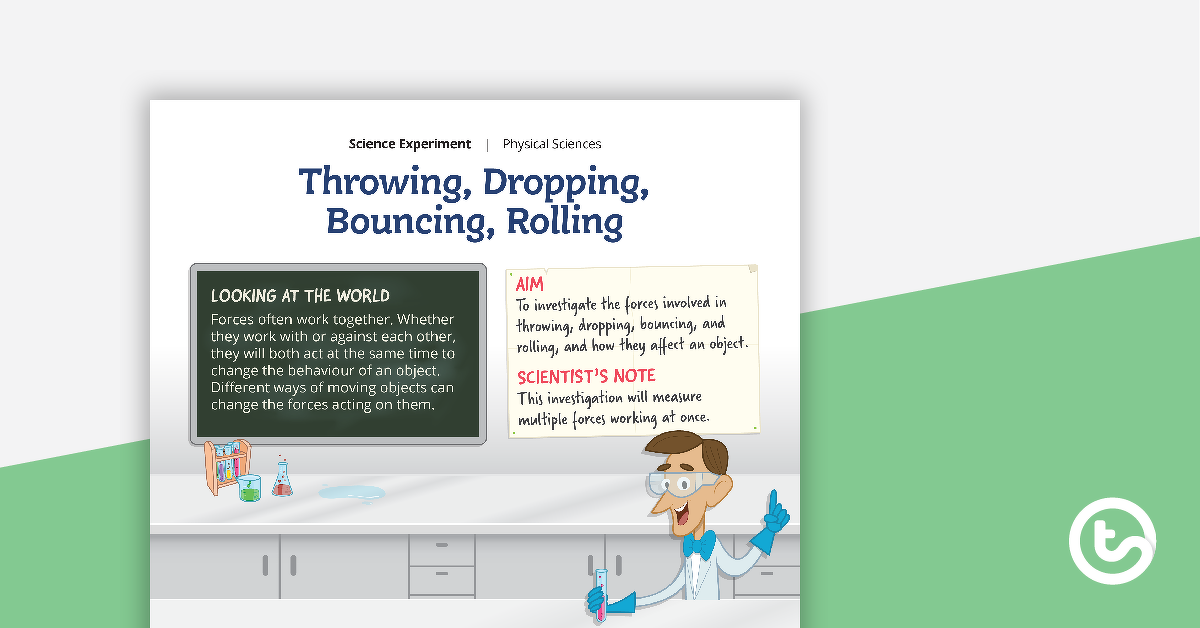 Preview image for Throwing, Dropping, Bouncing, Rolling - Science Experiment - teaching resource
