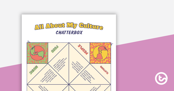 Preview image for All About My Culture – Chatterbox Template - teaching resource