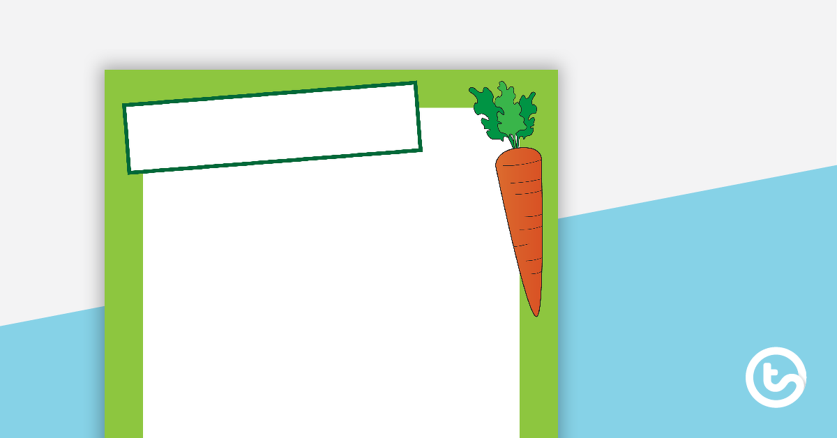 Preview image for Healthy Food Page Border - teaching resource