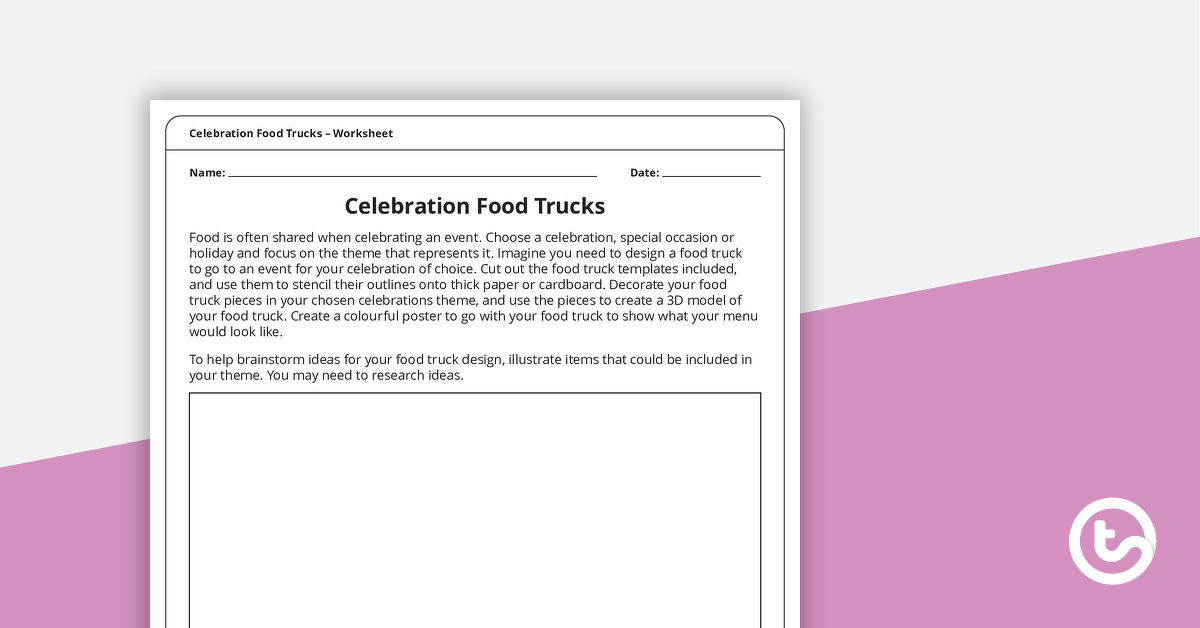 庆祝食品卡车预览图像 - 模板 - 教学资源
