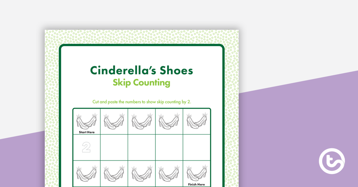 Preview image for Cinderella's Shoes - Skip Counting Worksheet - teaching resource