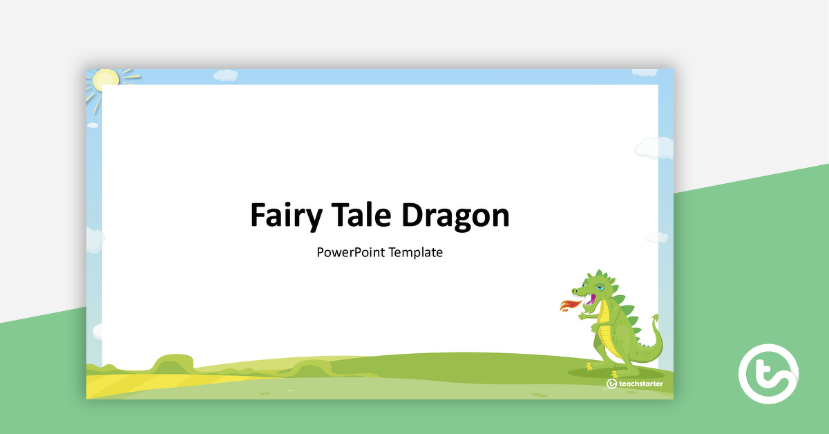Preview image for Fairy Tale Dragon – PowerPoint Template - teaching resource