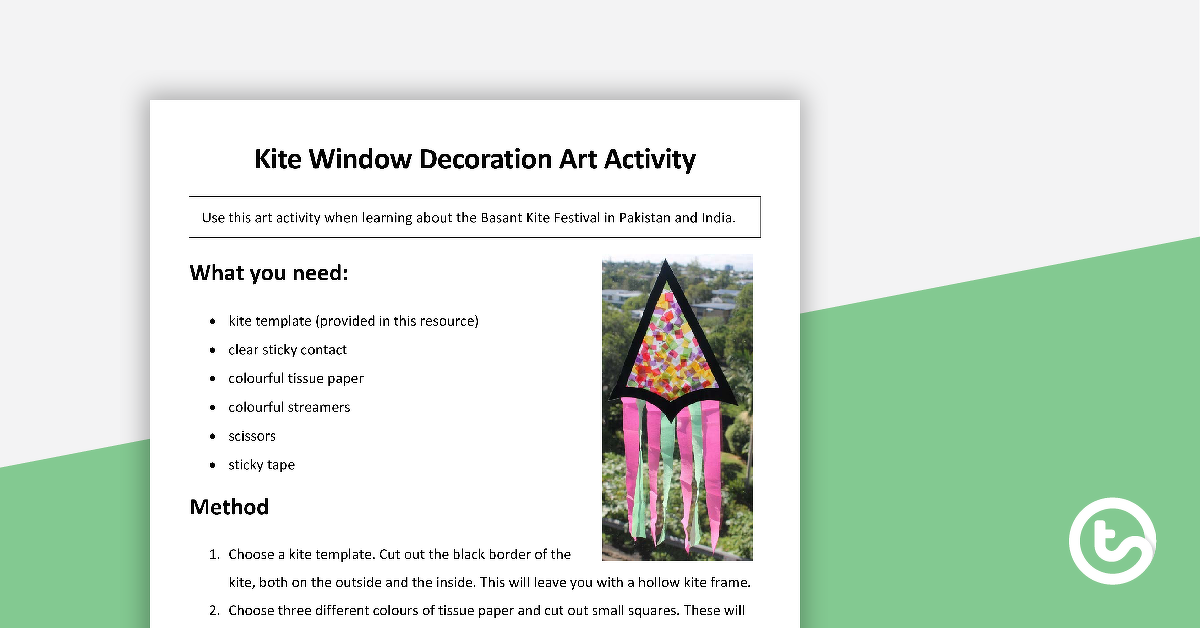 风筝窗口装饰艺术活动预览图像 - 教学资源