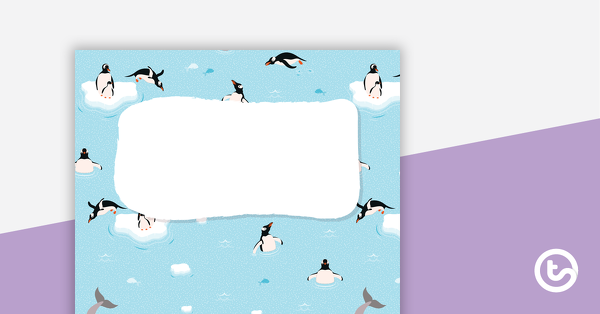 Preview image for Penguins – Diary Cover - teaching resource