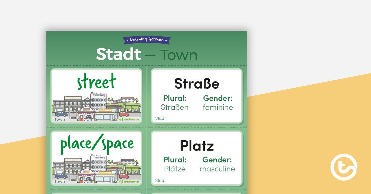 预览图像城镇-德语语言抽印卡-教学资源