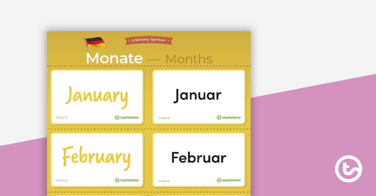 预览图像数月-德语语言抽认卡-教学资源
