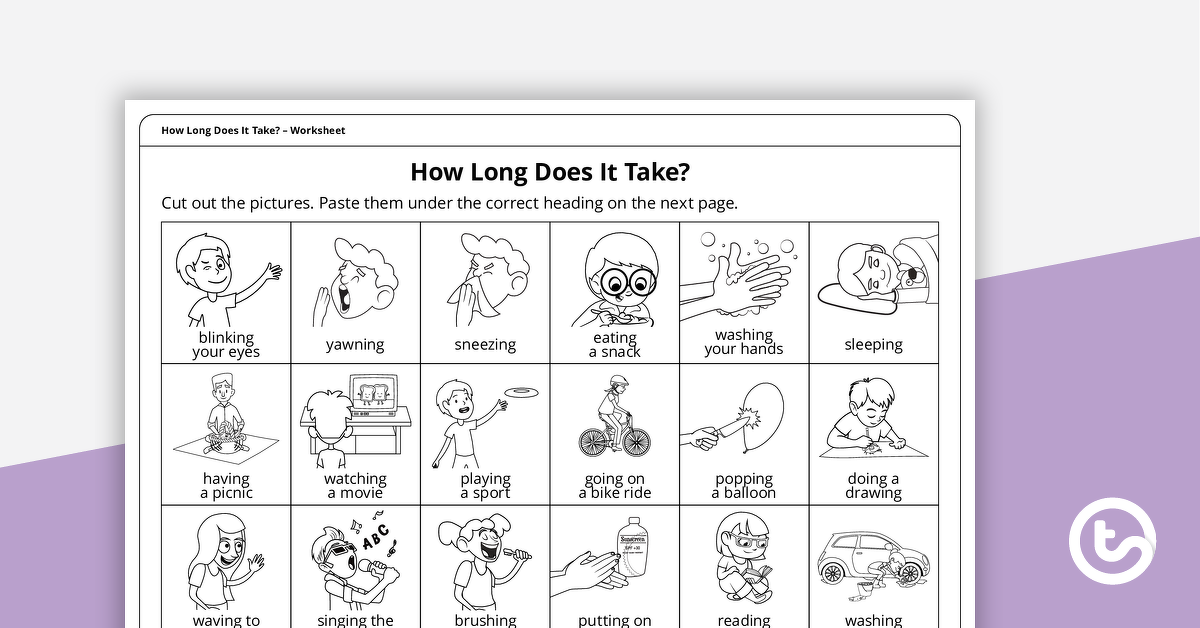 Preview image for How Long Does It Take? – Worksheet - teaching resource