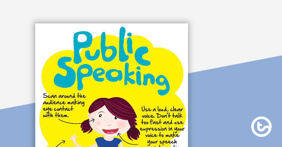Preview image for Public Speaking Poster - teaching resource