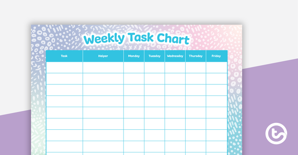 Preview image for Pastel Dreams – Weekly Task Chart - teaching resource
