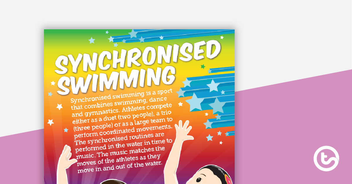 奥林匹克运动会体育海报-花样游泳-教学资源预览图像