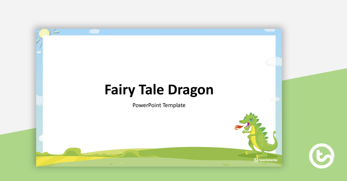 童话龙的预览图像 -  PowerPoint模板 - 教学资源