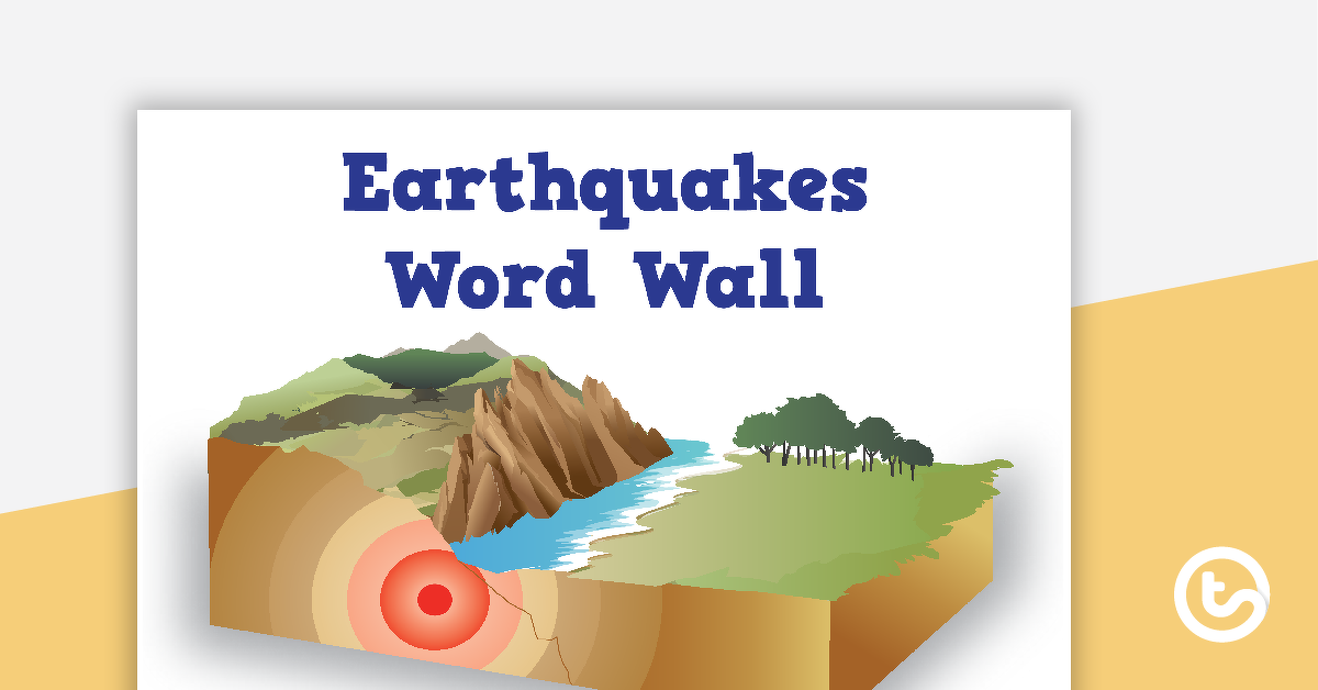 预览我age for Earthquake Word Wall Vocabulary - teaching resource