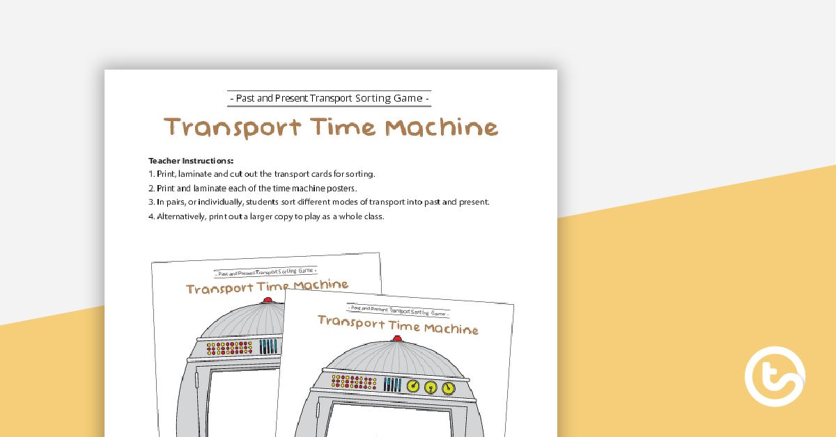 Preview image for Transport Time Machine - Past and Present Transport Sorting Activity - teaching resource